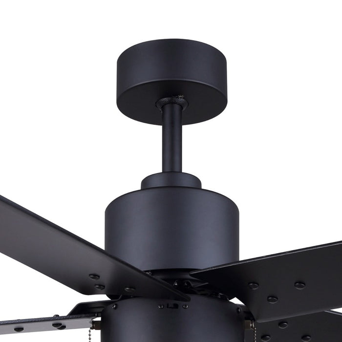 Canarm Rhonda 1 Light 52" Ceiling Fan, Brushed Nikel/Black