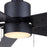 Canarm Rhonda 1 Light 52" Ceiling Fan, Brushed Nikel/Black