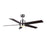 Canarm Rhonda 1 Light 52" Ceiling Fan, Brushed Nickel/Brown
