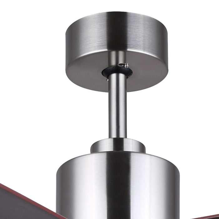 Canarm Rhonda 1 Light 52" Ceiling Fan, Brushed Nickel/Brown