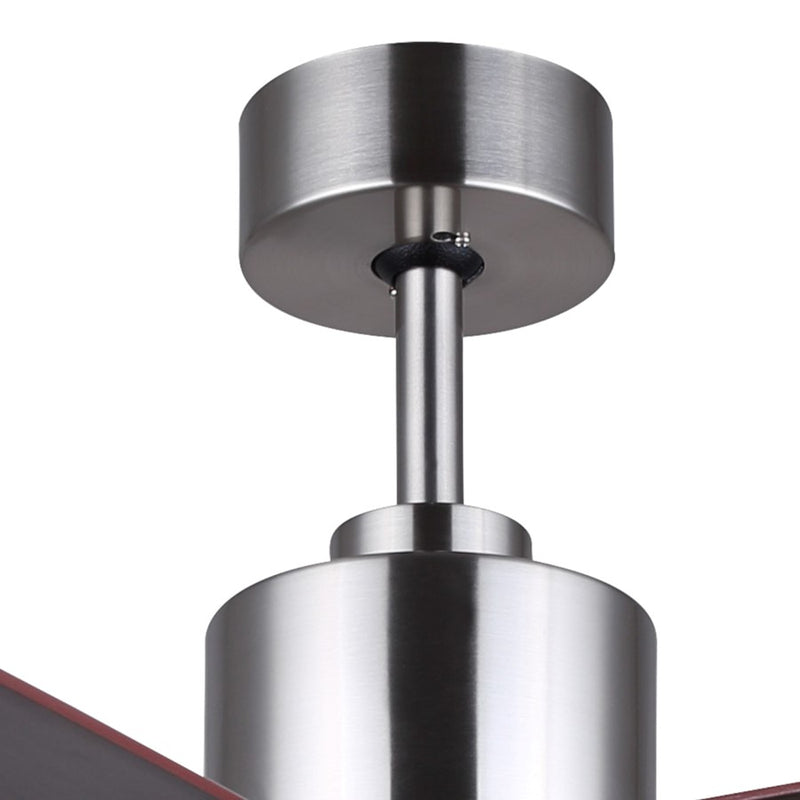 Canarm Romy 52in 1-Light Ceiling Fan | Brushed Nickel and Brown | Living Room, Bedroom & Covered Patio | 52 x 52 x 16 in | Model CF52ROM5BN-ES