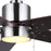 Canarm Rhonda 1 Light 52" Ceiling Fan, Brushed Nickel/Brown