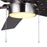 Canarm Rhonda 1 Light 52" Ceiling Fan, Brushed Nickel/Brown