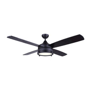 Canarm Simon 52in Ceiling Fan | Black Steel and Aluminum | Living Room & Bedroom | 52 x 52 x 15 in | Model CF52SIM4BK