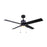 Canarm Tempest 1 Light 52" Ceiling Fan, Matte Black/Black - CF52TAT4BK-ES