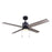 Canarm Tempest 1 Light 52" Ceiling Fan, Matte Black/Black