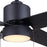 Canarm Tempest 1 Light 52" Ceiling Fan, Matte Black/Black