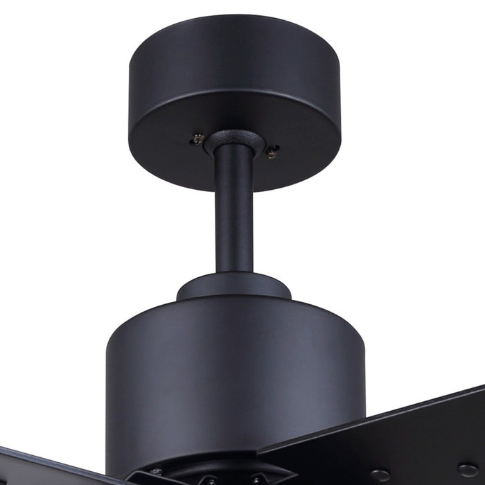 Canarm Tempest 1 Light 52" Ceiling Fan, Matte Black/Black