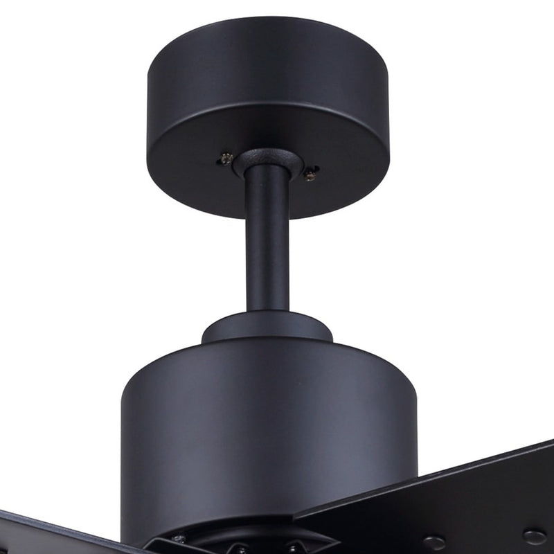 Canarm Tempest 52in LED Ceiling Fan | Matte Black Steel | Living Room & Covered Patio | 52 x 52 x 16 in | Model CF52TAT4BK-ES