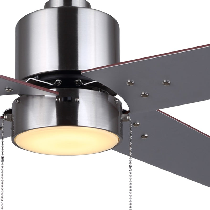 Canarm Tempest 1 Light 52" Ceiling Fan, Brushed Nickel/Gray