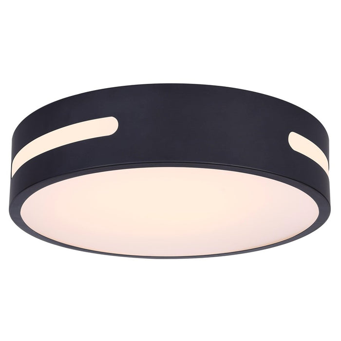 Canarm Niven 1 Light 13" Flush Mount, Black