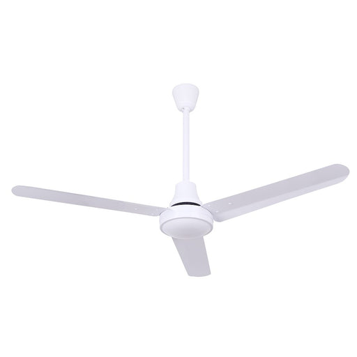 Canarm 48in Industrial Ceiling Fan | White Steel | Garage & Workshop | 48 x 48 x 8 in | Model CP48DW11N