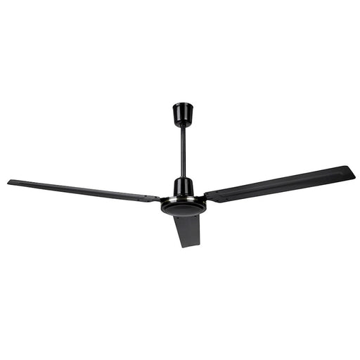 Canarm 56in Industrial Ceiling Fan | Black Steel | Garage & Workshop | 56 x 56 x 8 in | Model CP56BK