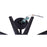 Canarm Ezra 72" Ceiling Fan, Black/Black