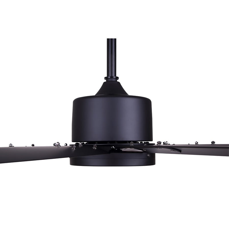 Canarm Ezra 72in 8-Blade Ceiling Fan | Matte Black Aluminum | Outdoor Patio & Pergola | 72 x 72 x 20.75 in | Model CP72EZR8BK-NLW