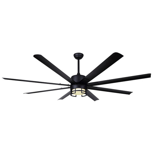 Canarm Ezra 1 Light 72" Ceiling Fan, Black/Black - CP72EZR8BK-W