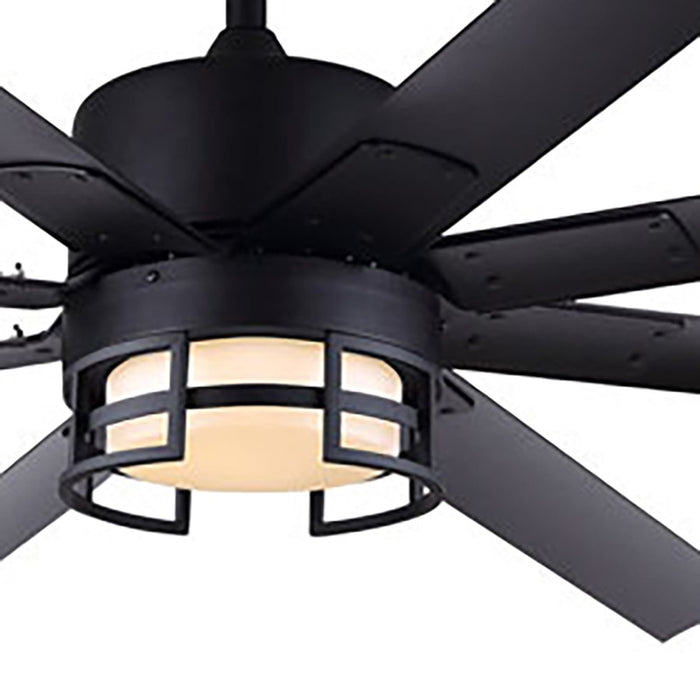 Canarm Ezra 1 Light 72" Ceiling Fan, Black/Black