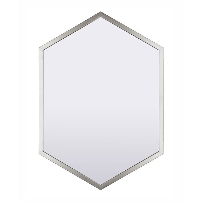Canarm Livvy 22x31in Wall Mirror | Brushed Nickel Metal Frame | Bathroom & Entryway | 22 x 31 in | Model D22HBN2231