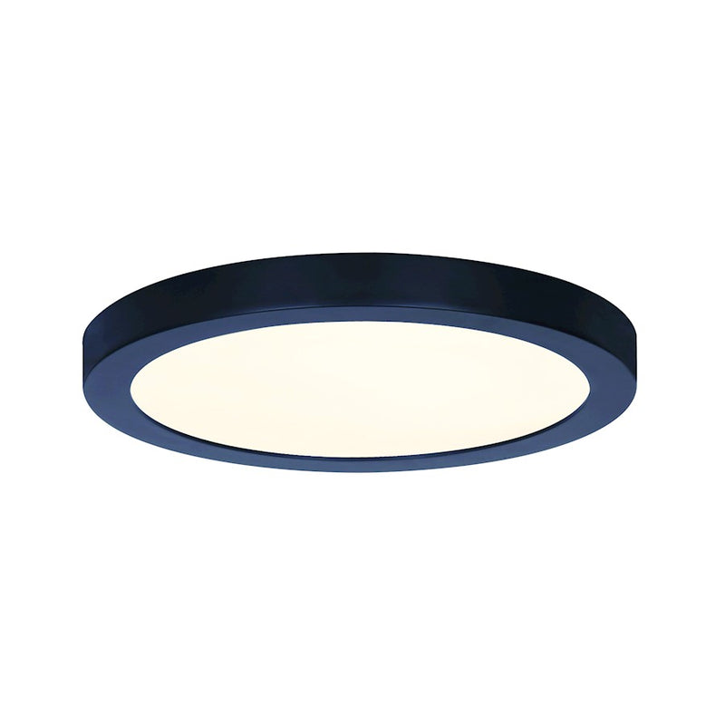 Canarm LED Disc 11in 1-Light Flush Mount | Modern Matte Black | Bedroom & Hallway | 11 x 11 x 1 in | Model DL-11C-22FC-BK-C