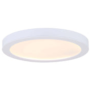 Canarm LED Disc 11in Round Flush Mount | Matte White Finish | Hallway & Bedroom Ceiling Light | 11 x 11 x 1 in | Model DL-11C-22FC-WH-C