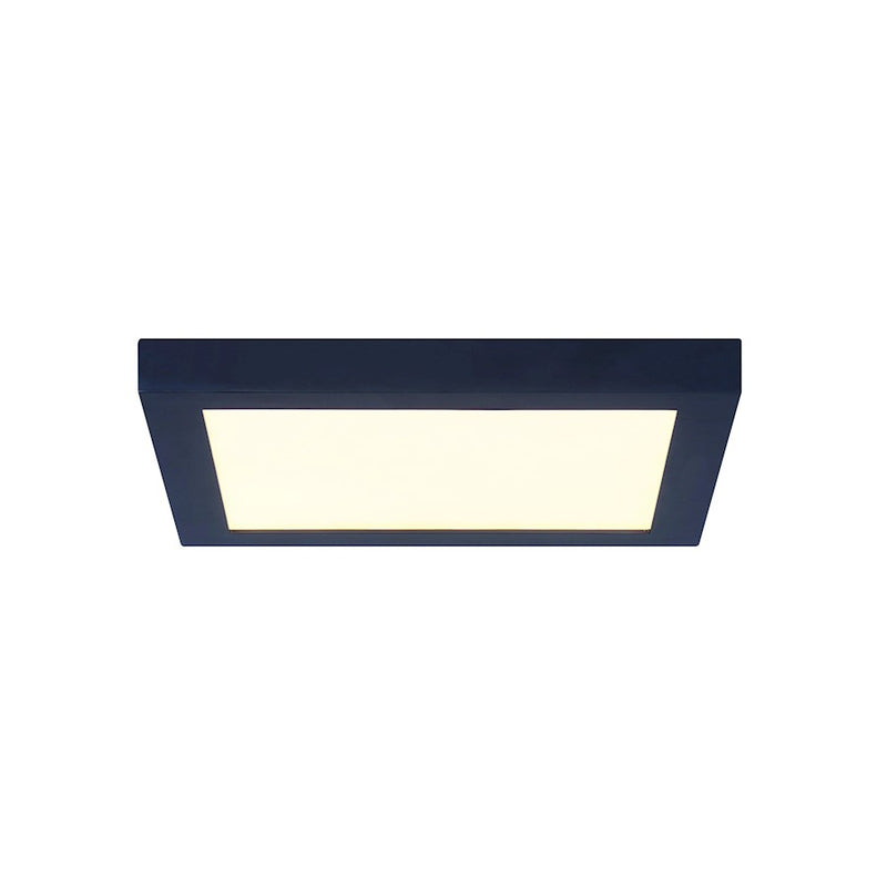 Canarm LED Disc 11in Square Flush Mount | Brushed Nickel Finish | Hallway & Bedroom Ceiling Light | 11 x 11 x 1 in | Model DL-11C-22SC-BK-C