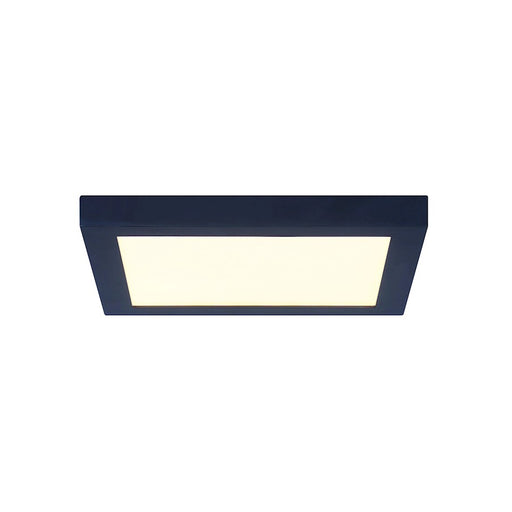 Canarm LED Disc 11in Square Flush Mount | Brushed Nickel Finish | Hallway & Bedroom Ceiling Light | 11 x 11 x 1 in | Model DL-11C-22SC-BK-C