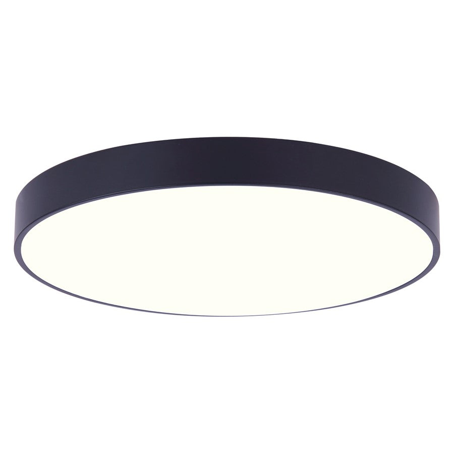 Canarm Madison LED 14" Flush Mount, White/PVC lens - DL-14F-30WS-BK-C