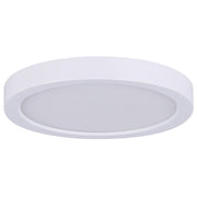 Canarm LED Disc 15in 1-Light Flush Mount | Modern Matte White and White Acrylic | Hallway & Bedroom Ceiling Light | Model DL-15C-30FC-WH-C