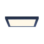 Canarm LED Disc 15in Square Flush Mount | Matte Black | Hallway & Bathroom Ceiling Light | 15 x 15 x 1 in | Model DL-15C-30SC-BK-C
