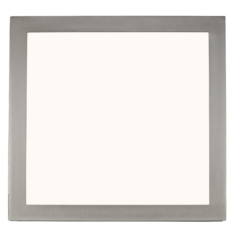 Canarm LED Disc 15in Square Flush Mount | Brushed Nickel | Hallway & Bathroom Ceiling Light | 15 x 15 x 1 in | Model DL-15C-30SC-BN-C