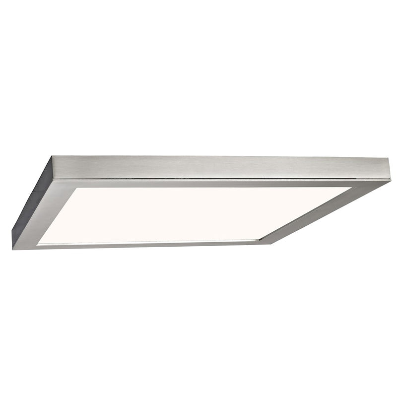 Canarm LED Disc 15in Square Flush Mount | Brushed Nickel | Hallway & Bathroom Ceiling Light | 15 x 15 x 1 in | Model DL-15C-30SC-BN-C