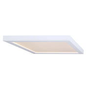 Canarm LED Disc 15in Square Flush Mount | White | Hallway & Bathroom Ceiling Light | 15 x 15 x 1 in | Model DL-15C-30SC-WH-C