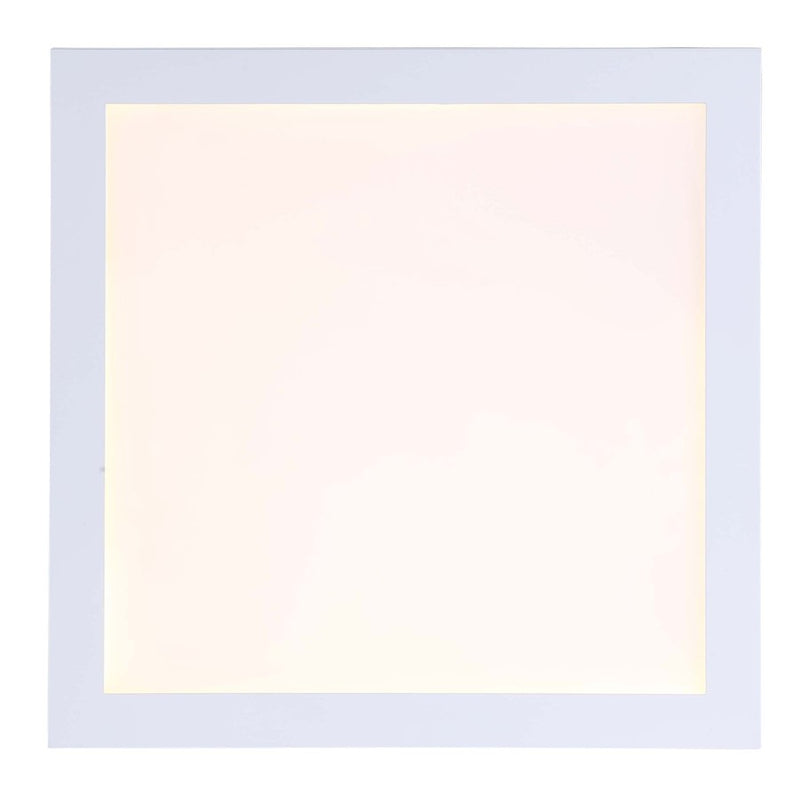 Canarm LED Disc 15in Square Flush Mount | White | Hallway & Bathroom Ceiling Light | 15 x 15 x 1 in | Model DL-15C-30SC-WH-C