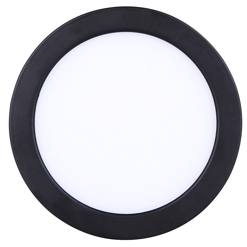 Canarm Madison 5in 1-Light LED Flush Mount | Matte Black with PVC Lens | Kitchen & Bathroom | Model DL-5F-10S-BK-C