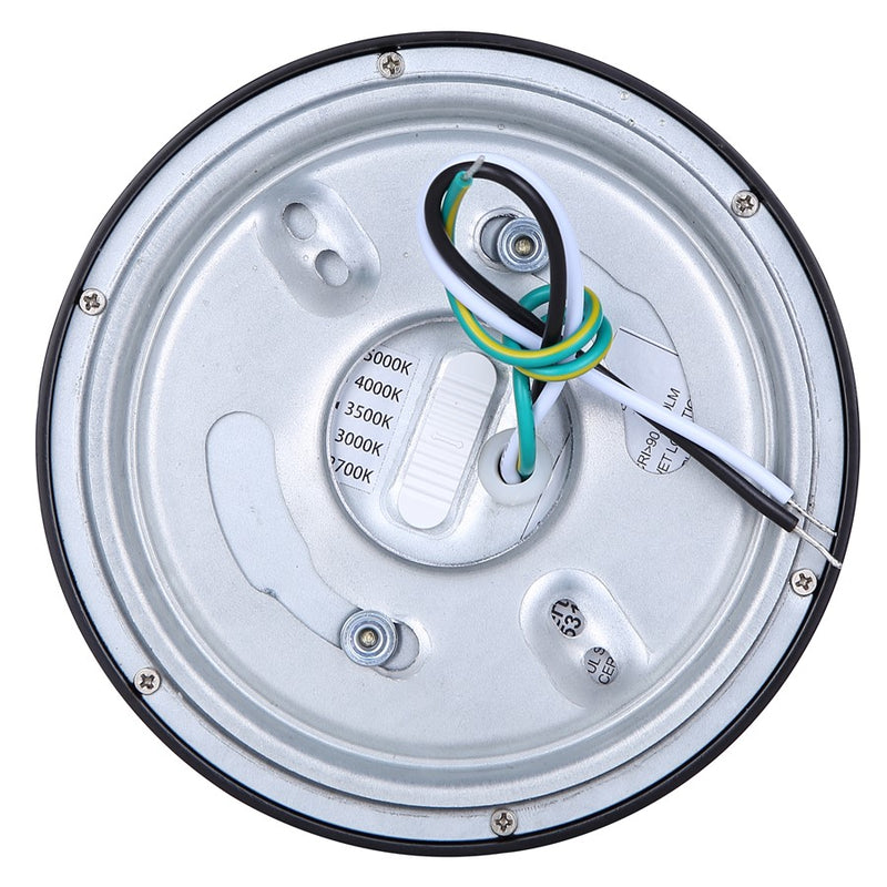 Canarm Madison 5.3" Disc Light, Black/PVC lens