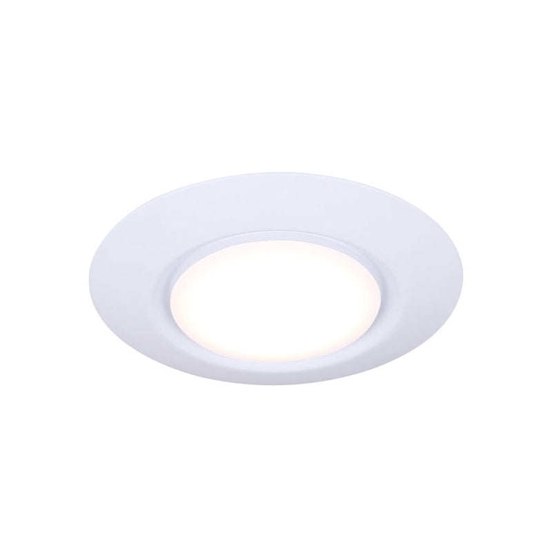 Canarm 6in 1-Light LED Recessed Flush Mount | White Finish | Hallway & Bathroom Ceiling Light | 7.5 x 7.5 x 0.75 in | Model DL-6-15DCB-WH-2
