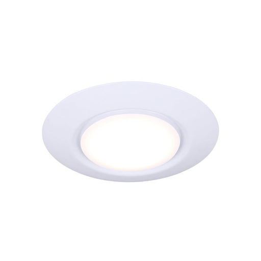Canarm 6in 1-Light LED Recessed Flush Mount | White Finish | Hallway & Bathroom Ceiling Light | 7.5 x 7.5 x 0.75 in | Model DL-6-15DCB-WH-2
