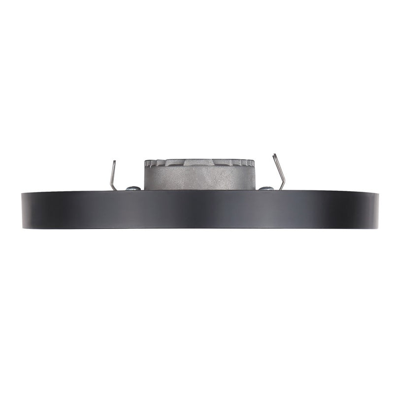 Canarm Madison 7in 1-Light Flush Mount | Modern Matte Black and PVC Lens | Kitchen & Bedroom Ceiling | 7 x 7 x 0.88 in | Model DL-7F-15S-BK-C