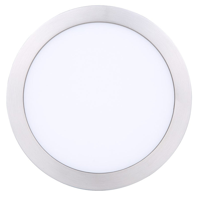 Canarm Madison 7in 1-Light LED Flush Mount | Brushed Nickel | Bedroom & Hallway Ceiling Light | 1200 Lumens, 5CCT, Dimmable | Model DL-7F-15S-BN-C