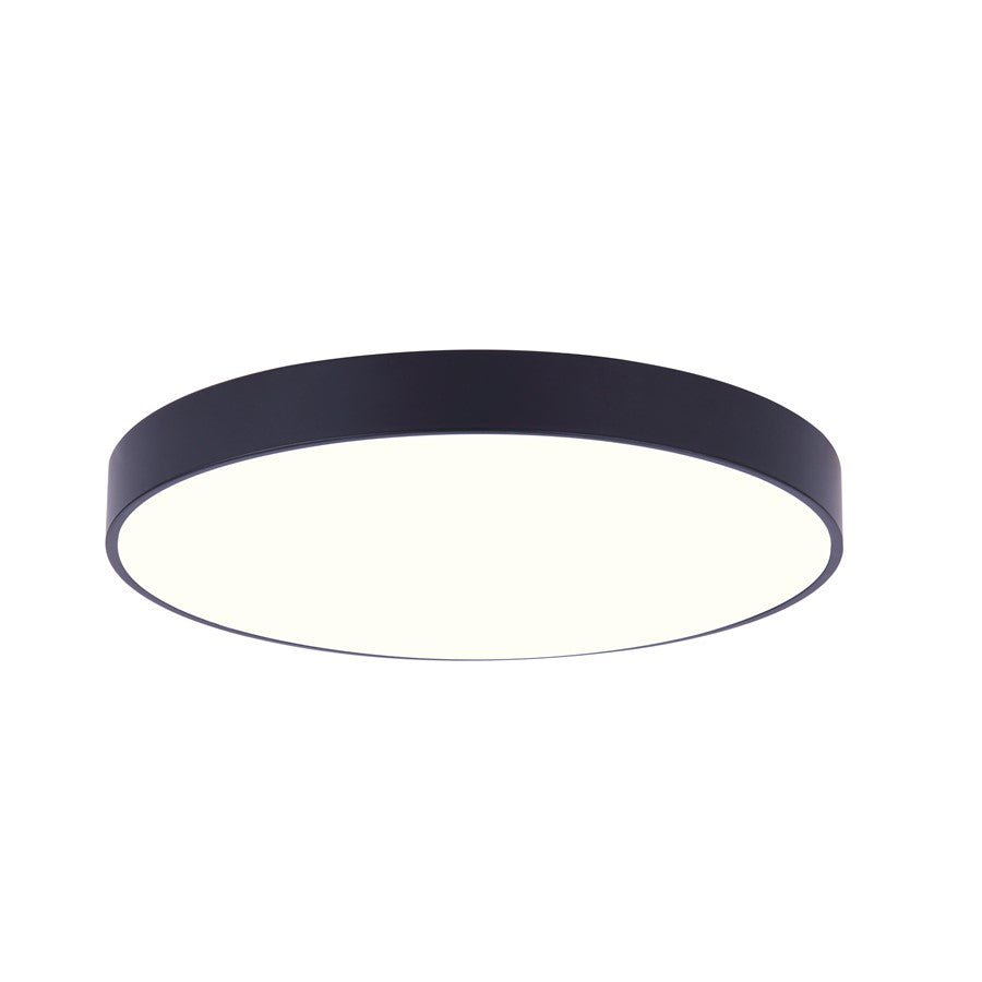 Canarm Madison LED 8" Flush Mount, Black/PVC lens