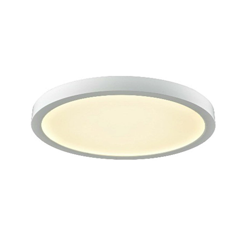 Canarm LED Flush Mount 10in 1-Light | White Metal and Acrylic | Bedroom & Hallway Ceiling Light | 1020 Lumens, 3000K, Dimmable | Model DL-9-17FC-WT
