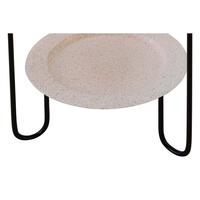 Canarm Shylah Side Table, Black/Natural Wood