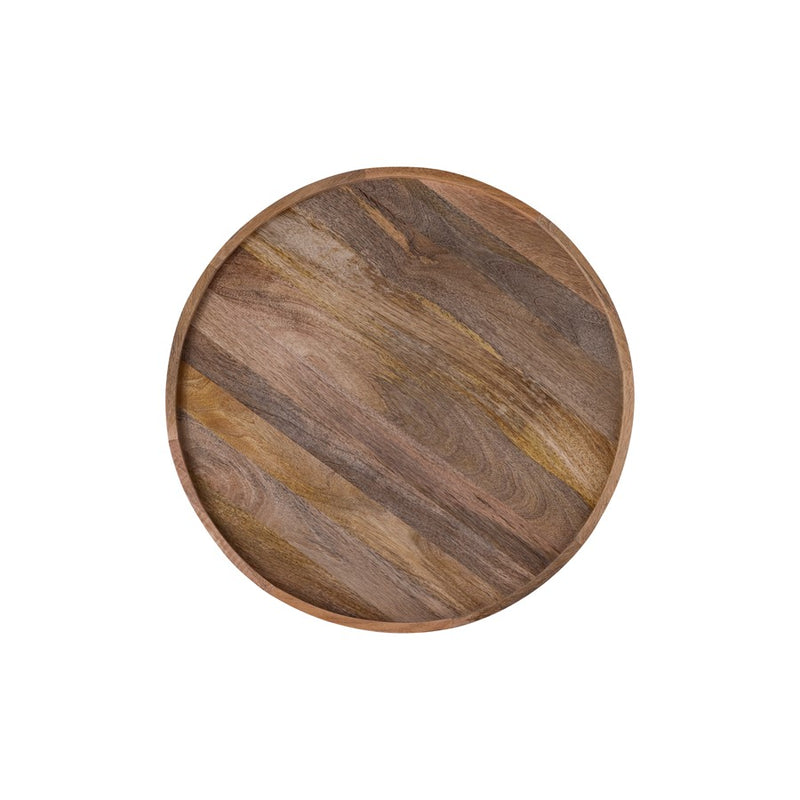 Canarm Calin 31.5in Round Coffee Table | Black Iron Frame & Natural Wood Top | Living Room & Family Room | 31.5 x 31.5 x 19.5 in | Model HSD-10732