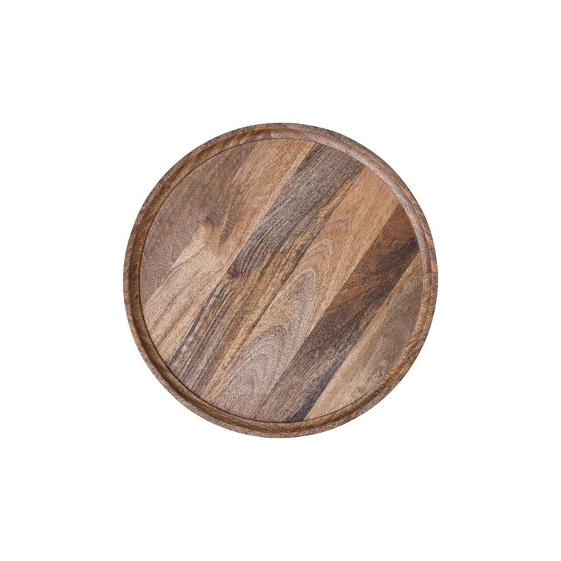 Canarm Reva Side Table, Black/Natural Wood