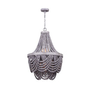Canarm Kipling 18in 6-Light Chandelier | Gray Metal | Dining Room & Living Room | 18 x 18 x 28 in | Model ICH1001A06BGY18