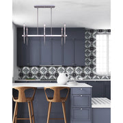 Canarm Florence 32in 6-Light Chandelier | Brushed Nickel | Dining Room & Living Room | 31.5 x 21.5 x 11.75 in | Model ICH1009A06BN32