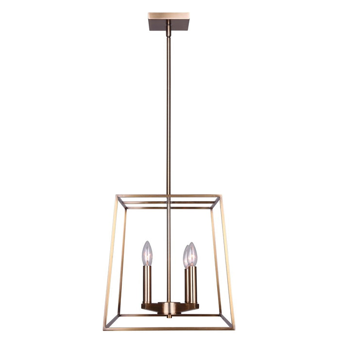 Canarm Coco 4 Light 14" Chandelier, Gold