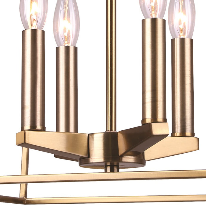 Canarm Coco 4 Light 14" Chandelier, Gold