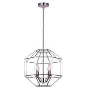 Canarm Alix 16in 4-Light Chandelier | Modern Brushed Nickel Open Frame | Dining Room & Living Room | 16 x 16 x 23 in | Model ICH1064A04BN16