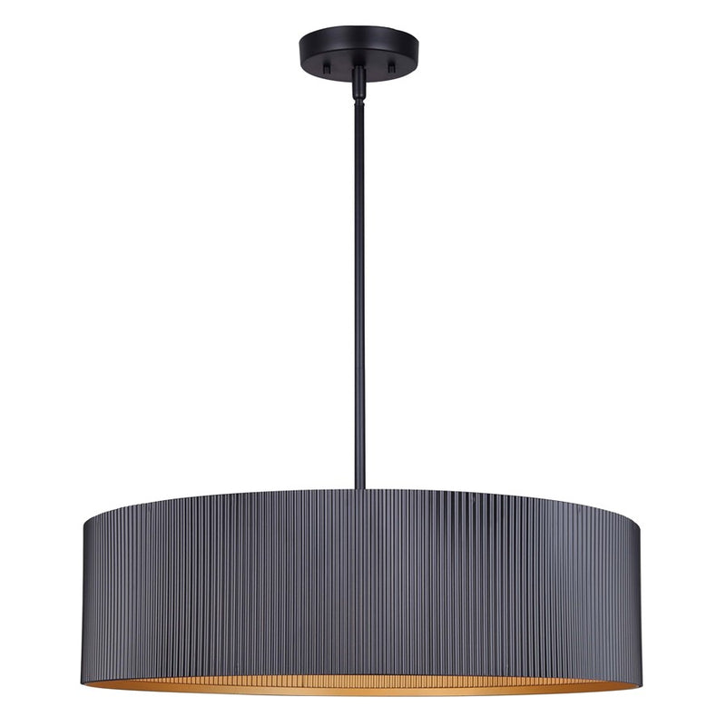 Canarm Rexton 22in 3-Light Chandelier | Modern Matte Black Metal | Dining Room & Living Room | 22 x 22 x 15 in | Model ICH1119A03BK22